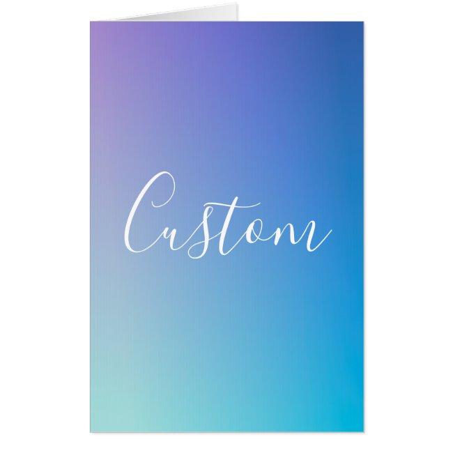 Modern Editable Script Writing | Colorful Ombre Card