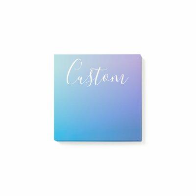 Modern Editable Script Writing | Colorful Ombre Post-it Notes