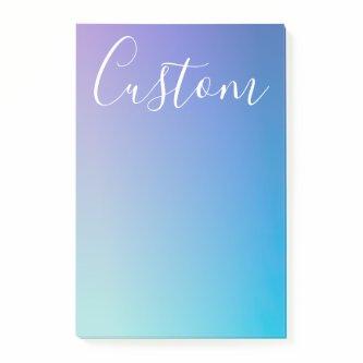 Modern Editable Script Writing | Colorful Ombre Post-it Notes