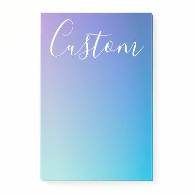 Modern Editable Script Writing | Colorful Ombre Post-it Notes