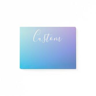 Modern Editable Script Writing | Colorful Ombre Post-it Notes