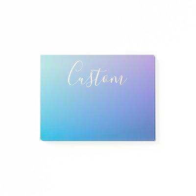 Modern Editable Script Writing | Colorful Ombre Post-it Notes