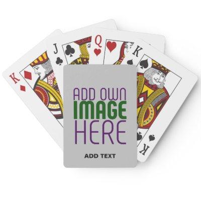 MODERN EDITABLE SIMPLE ASH IMAGE TEXT TEMPLATE POKER CARDS
