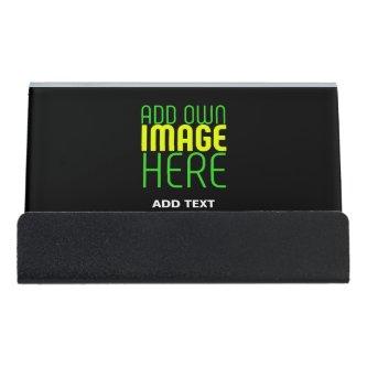 MODERN EDITABLE SIMPLE BLACK IMAGE TEXT TEMPLATE DESK  HOLDER