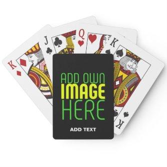 MODERN EDITABLE SIMPLE BLACK IMAGE TEXT TEMPLATE POKER CARDS