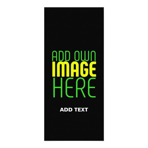 MODERN EDITABLE SIMPLE BLACK IMAGE TEXT TEMPLATE RACK CARD