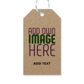 MODERN EDITABLE SIMPLE BROWN IMAGE TEXT TEMPLATE GIFT TAGS