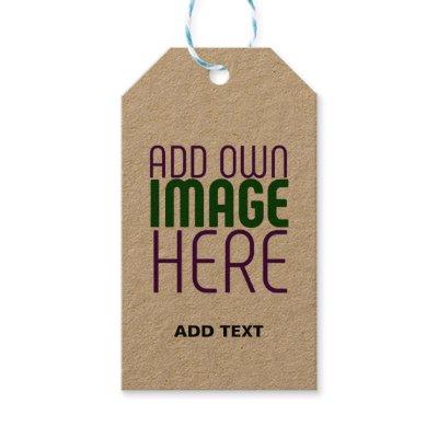 MODERN EDITABLE SIMPLE BROWN IMAGE TEXT TEMPLATE GIFT TAGS