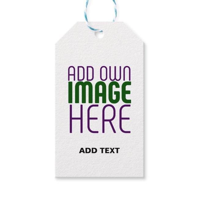 MODERN EDITABLE SIMPLE WHITE IMAGE TEXT TEMPLATE GIFT TAGS