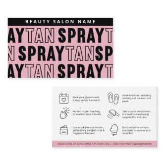 Modern Editable Sunless Spray Tan Aftercare Card