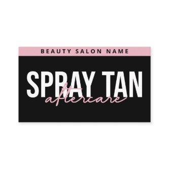 Modern Editable Sunless Spray Tan Aftercare Card