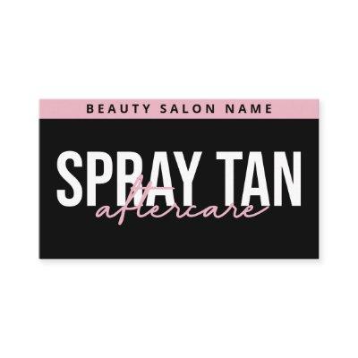 Modern Editable Sunless Spray Tan Aftercare Card