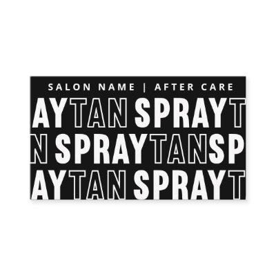 Modern Editable Sunless Spray Tan Aftercare Card