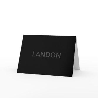 Modern Editable Text | Dark Grey & Black Card