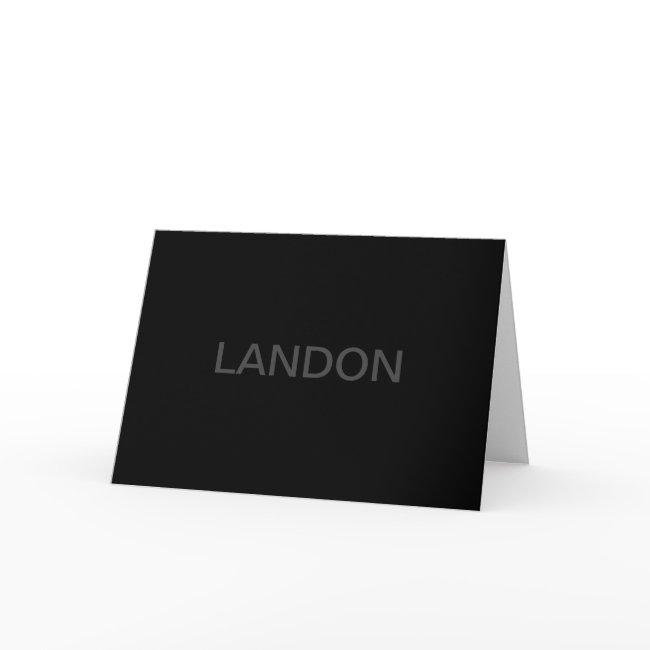 Modern Editable Text | Dark Grey & Black Card