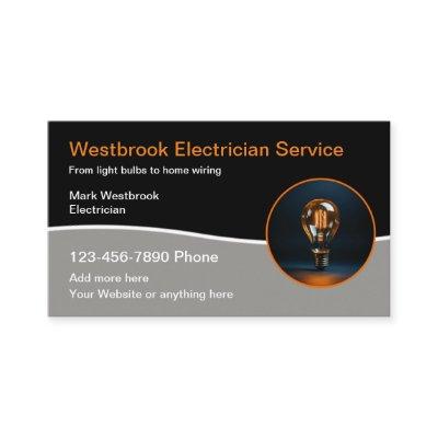 Modern Electrician Service Lightbulb