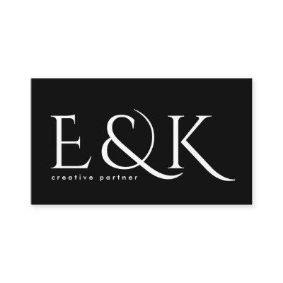 Modern Elegance Bold Big Monogram Black Script