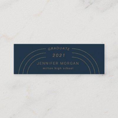 modern elegance gold graduation Name Card