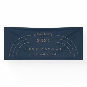 modern elegance gold graduation Name Card Banner
