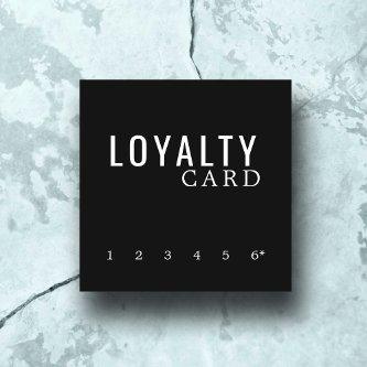 Modern Elegant Black and White Loyalty Card