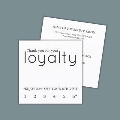Modern Elegant Black and White Loyalty Card