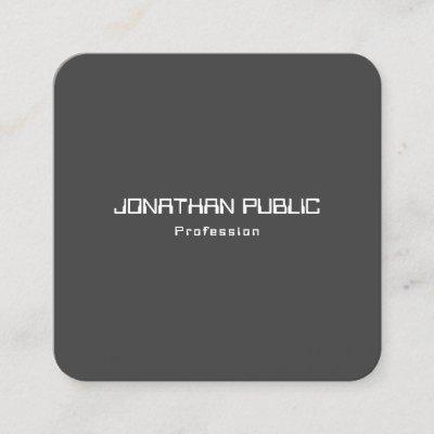 Modern Elegant Black And White Simple Template Square