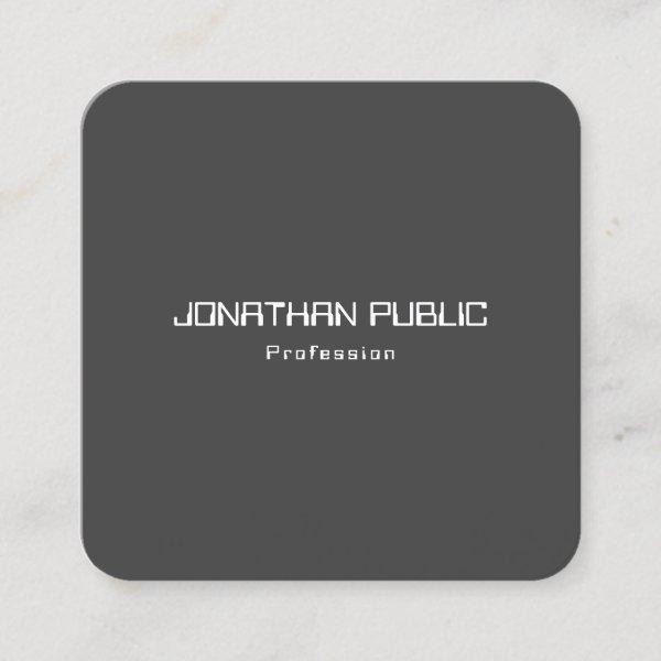Modern Elegant Black And White Simple Template Square
