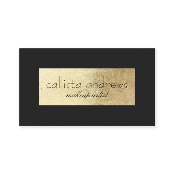 Modern Elegant Black Gold Foil Box Border