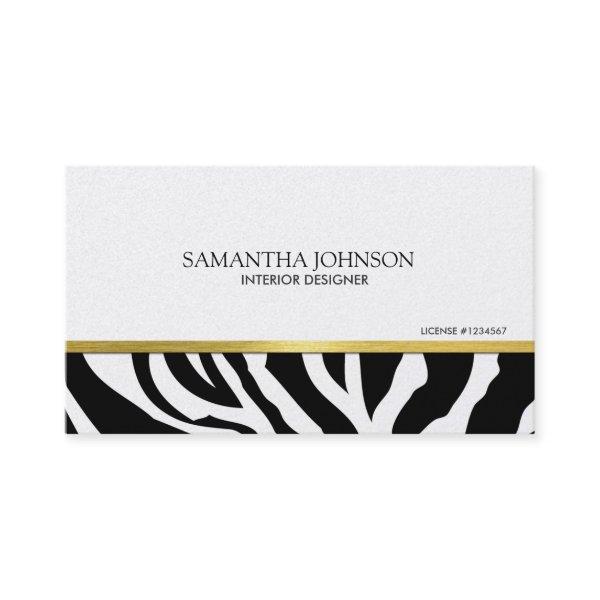 Modern & Elegant Black & Gold Zebra Stripes