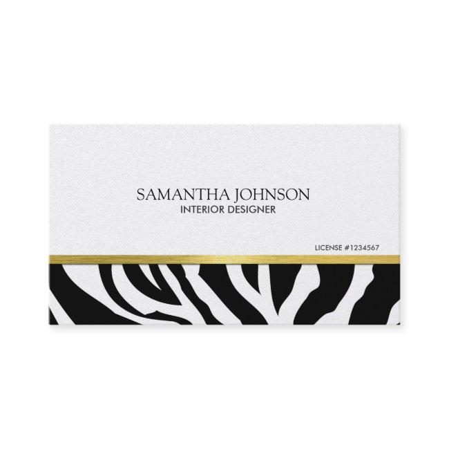 Modern & Elegant Black & Gold Zebra Stripes