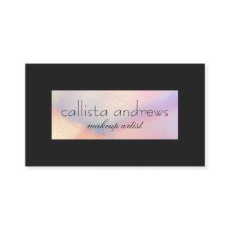 Modern Elegant Black Holographic Iridescent Border