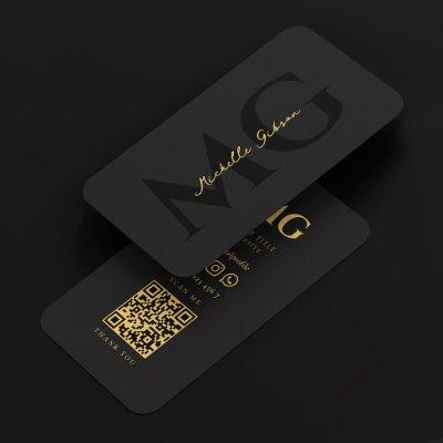 Modern Elegant Black Professional Monogram