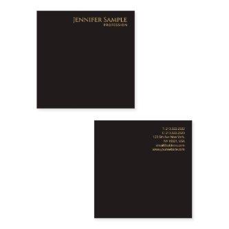 Modern Elegant Black Velvet Custom Professional Square