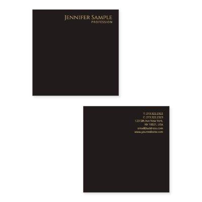 Modern Elegant Black Velvet Custom Professional Square