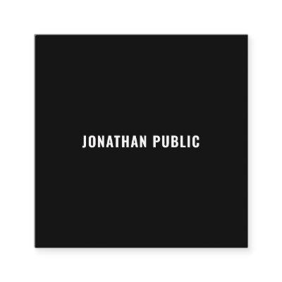 Modern Elegant Black White Simple Template Trendy Square