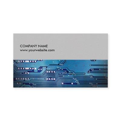 Modern Elegant Blue Circuit Board Grey Consultant