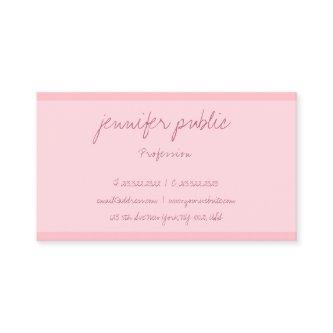 Modern Elegant Blush Pink Freehand Script Template