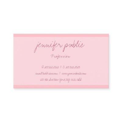 Modern Elegant Blush Pink Freehand Script Template
