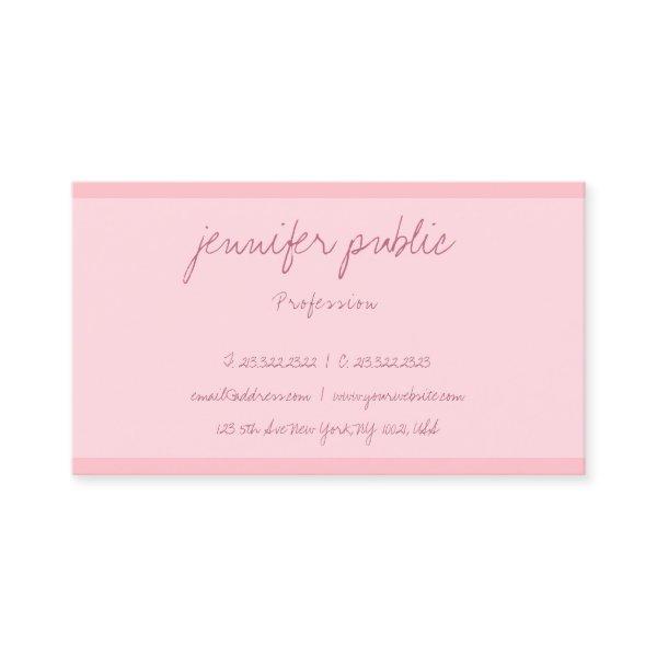Modern Elegant Blush Pink Freehand Script Template