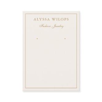 Modern Elegant Boho jewelry Earrings Display Card