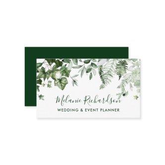 Modern Elegant Botanical Ivy Sage Ferns Green