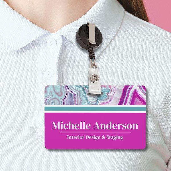 Modern Elegant Business Name Badge