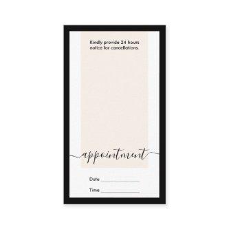 Modern Elegant Calligraphy Appointment Vertical