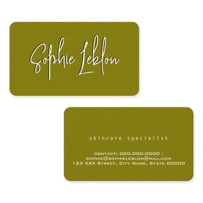 Modern Elegant Calligraphy with Shadow Olive