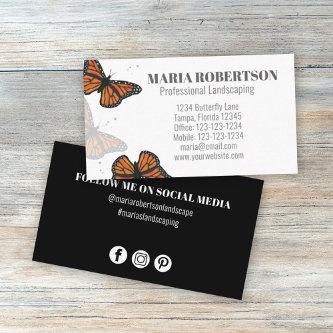 Modern Elegant Chic Butterflies Social Media
