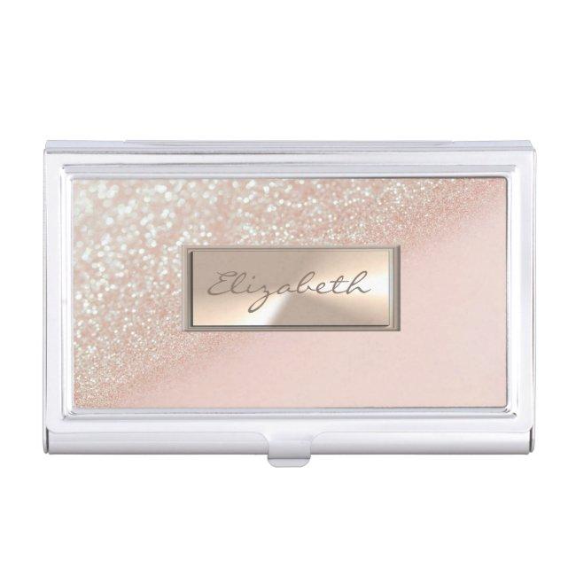 Modern Elegant Chic Girly Glittery Bokeh Ombre Case