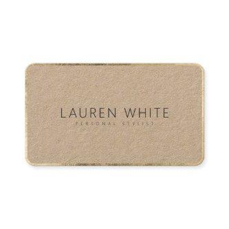 Modern elegant chic gold black minimalist kraft