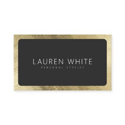 Modern elegant chic gold black rounded minimalist