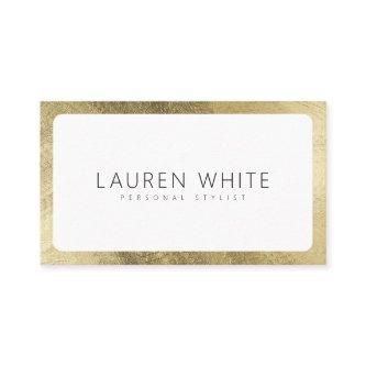 Modern elegant chic gold white rounded minimalist