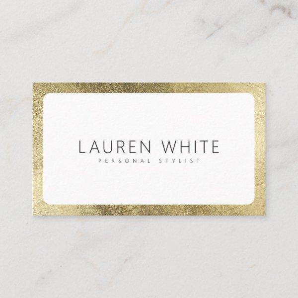 Modern elegant chic gold white rounded minimalist